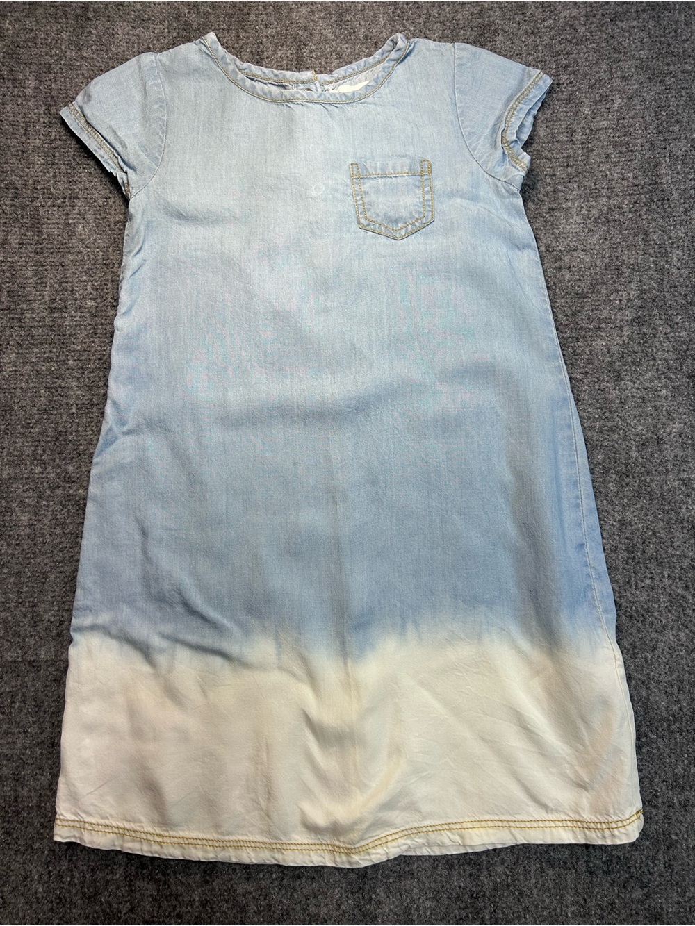 Artisan Light Blue to Cream Ombre Denim Casual Dress 100% Lyocell